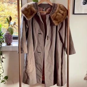 Vintage 1960s Fur-trimmed Coat